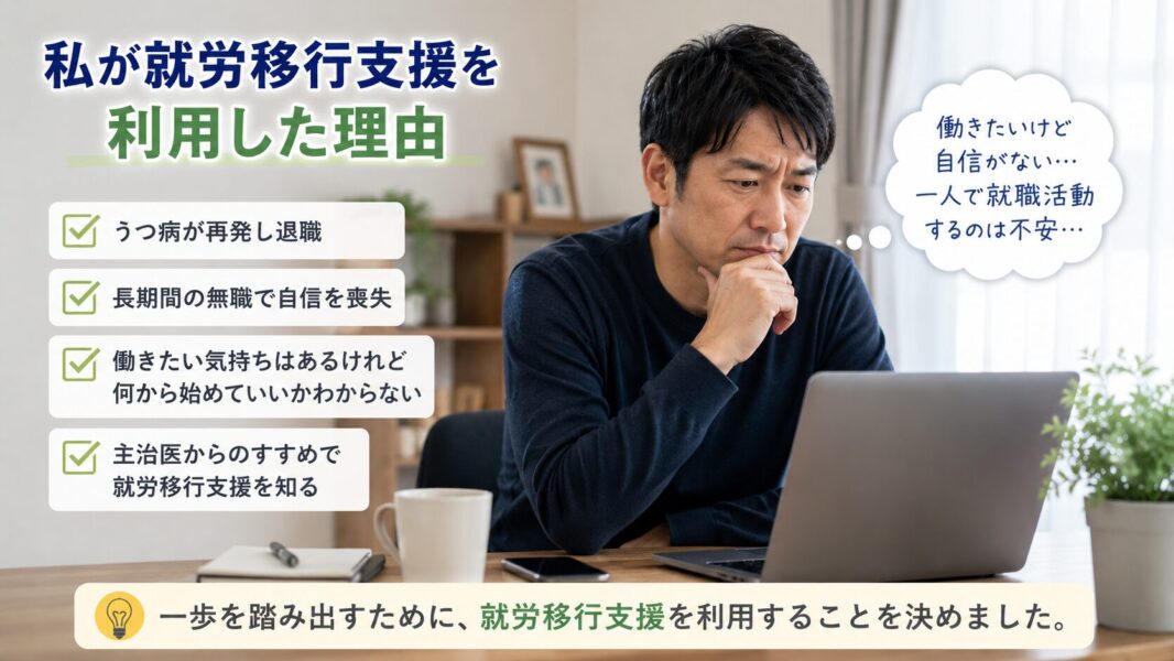 就労移行支援を利用した理由
