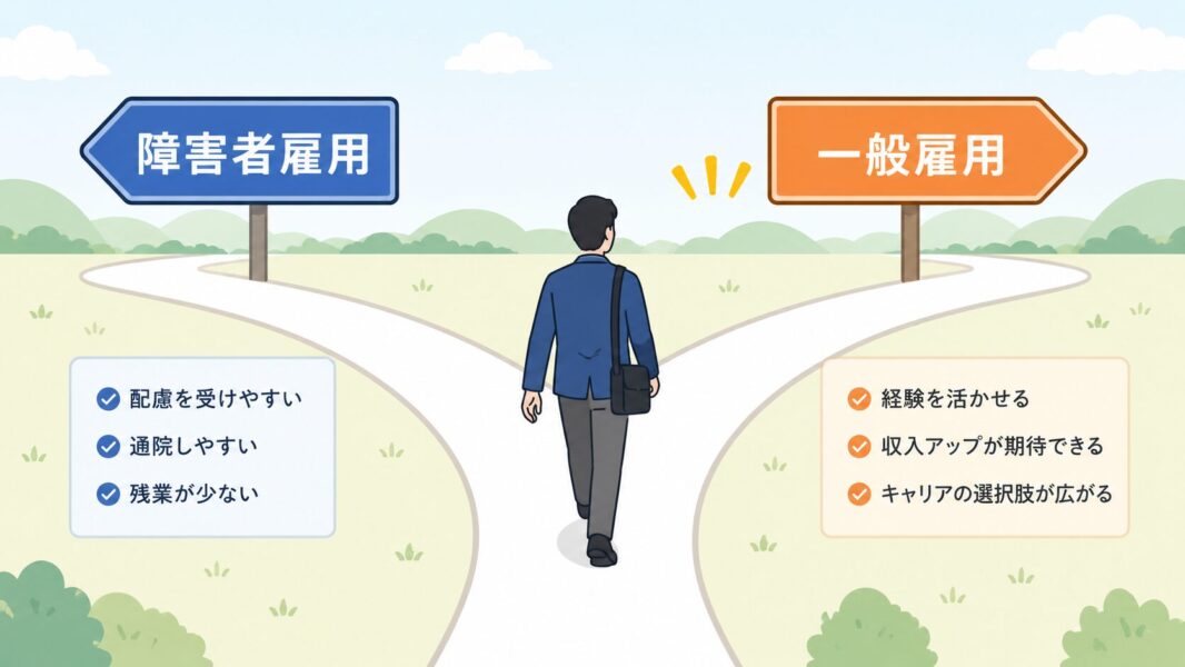 障害雇用と一般雇用