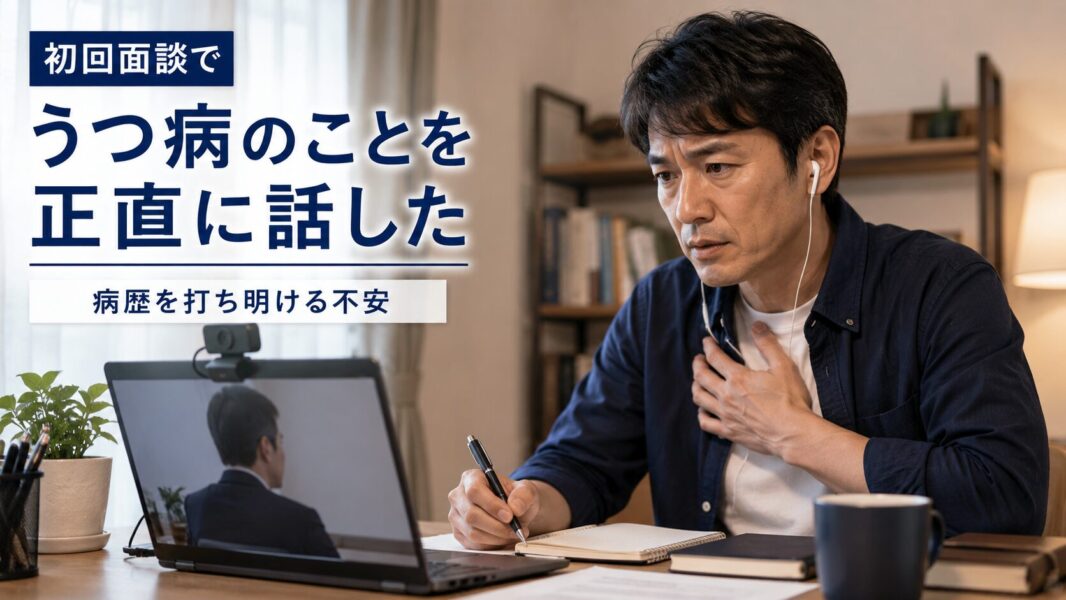 面談でうつ病のことを話した